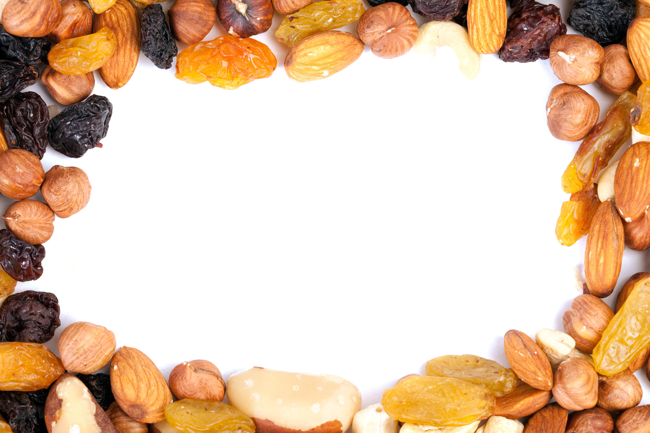 Dry fruits frame.